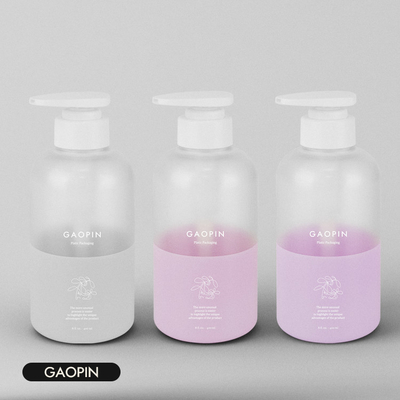 ขวดพลาสติก PET ขนาด 400 มล. บรรจุภัณฑ์บำรุงผิวแบบกำหนดเอง Body Wash Lotion Pump Bottle