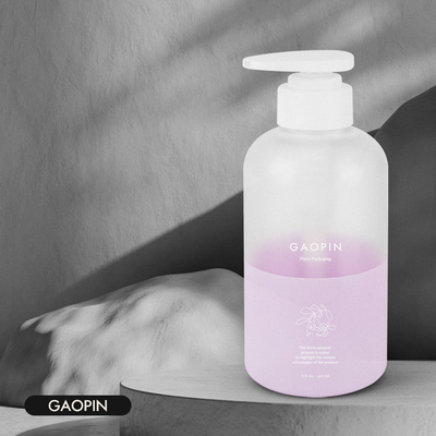 ขวดพลาสติก PET ขนาด 400 มล. บรรจุภัณฑ์บำรุงผิวแบบกำหนดเอง Body Wash Lotion Pump Bottle