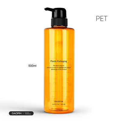 500ml หรูหราสัตว์เลี้ยงพลาสติกโลชั่นล้างร่างกายภาชนะขวดแชมพูใส