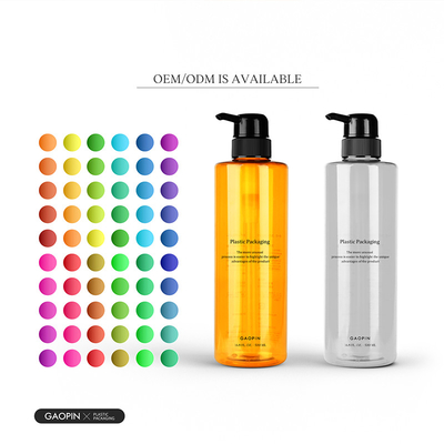 500ml หรูหราสัตว์เลี้ยงพลาสติกโลชั่นล้างร่างกายภาชนะขวดแชมพูใส