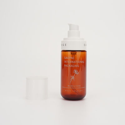 80ml 100ml ปั๊มขวดแอมเบอร์โลชั่นขวดพลาสติกบรรจุภัณฑ์เครื่องสำอาง