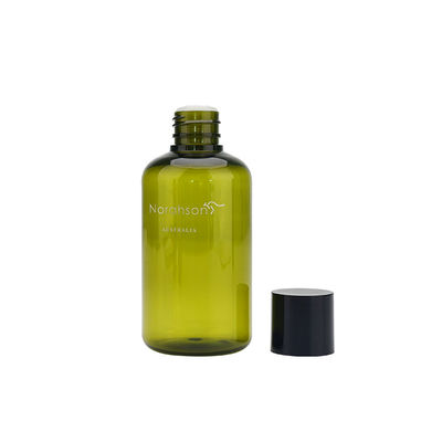 ขวดโลชั่นบำรุงผิวกายทรงกลมสีเขียว Pet Bottle SGS Approved