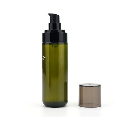 ขวดโลชั่นบำรุงผิวกายทรงกลมสีเขียว Pet Bottle SGS Approved
