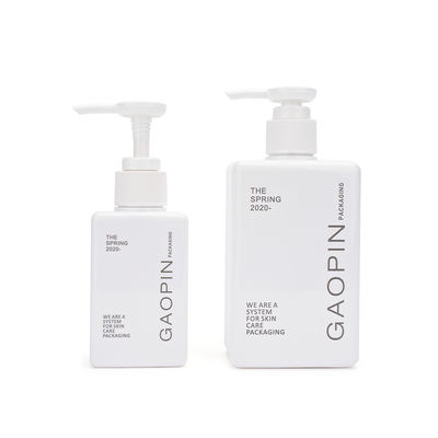 ขวดแชมพูสแควร์แชมพูล้างร่างกาย 280ml ขวดแชมพูสีขาวพร้อมปั๊ม