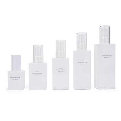 White Square 100ml 120ml 150ml 200ml คอนเทนเนอร์บำรุงผิวหน้าขวดพลาสติกโลชั่น