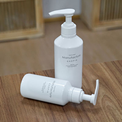 ขวดแชมพู QS สีขาว PET 300ml 500ml ปั๊มโลชั่นสำหรับครีมนวดผม