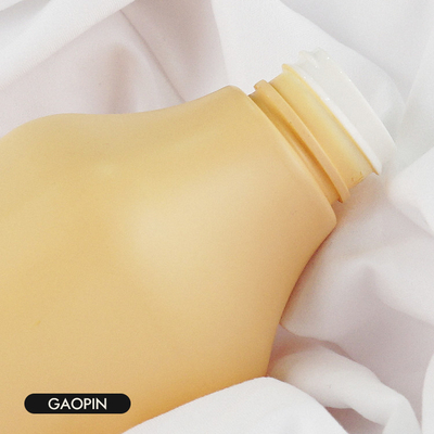 ขวดแชมพูพลาสติก 350ml โลชั่นบรรจุภัณฑ์เครื่องสำอางพร้อมปั๊มทอง
