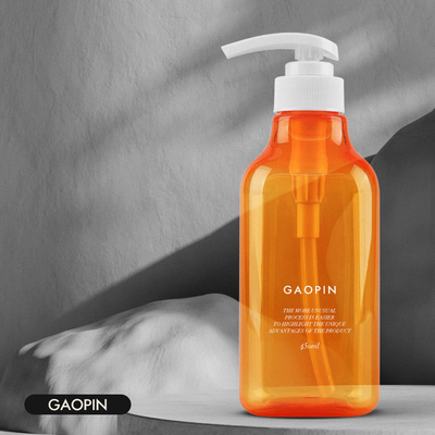 450ml PET พลาสติกโลชั่นปั๊มขวดบรรจุภัณฑ์น้ำยาล้างขวดแชมพูคอนเทนเนอร์