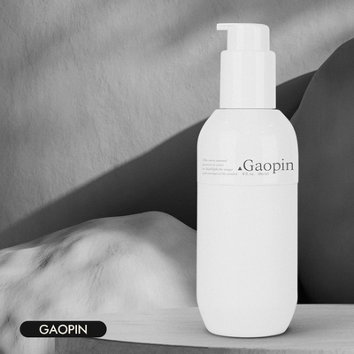 ขวดแชมพูพลาสติก 6.087oz ปลอกอลูมิเนียมปั๊มร้อน